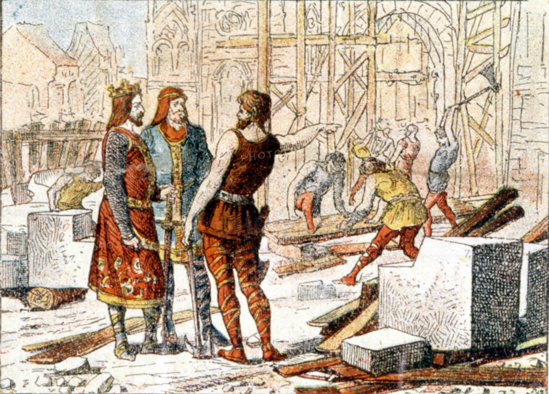 King Dagobert, illustrations from the late 19th century