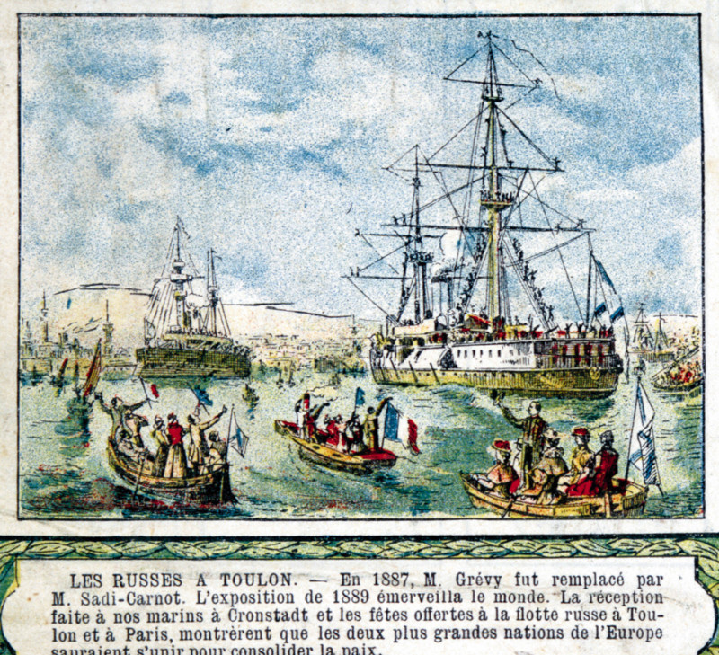 Flotte Russe à Toulon, illustrations de la fin du XIXe siècle