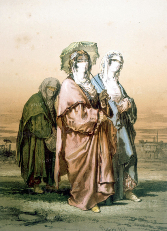 Turkish ladies walking, by Preziosi