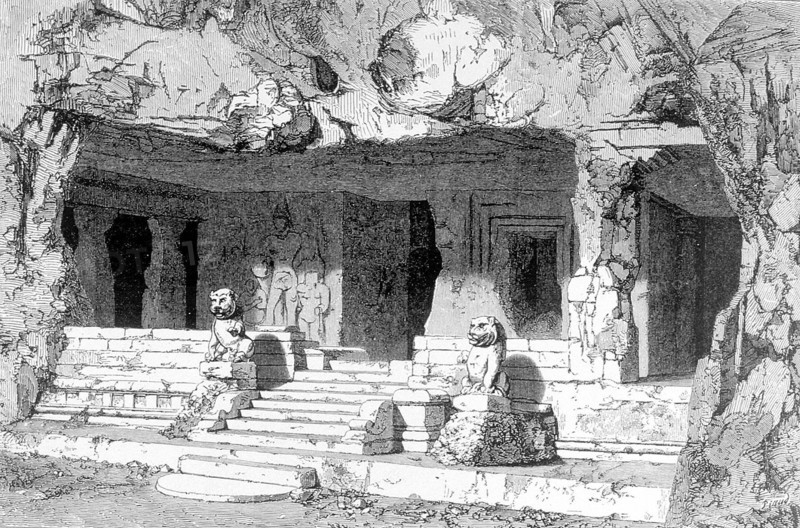The lion's cave in Elephanta