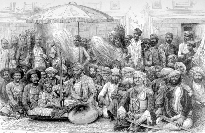 Durbar of the Maharaj Rana of Dholepore