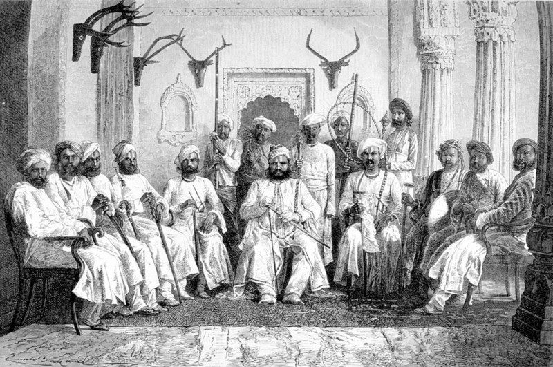 Durbar of the Maharajah of Rewah, in Govindgarth