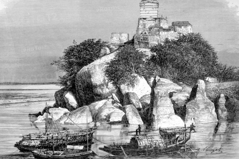 Ile sacrée de Dévinath, à Soultangunge, sur le Gange