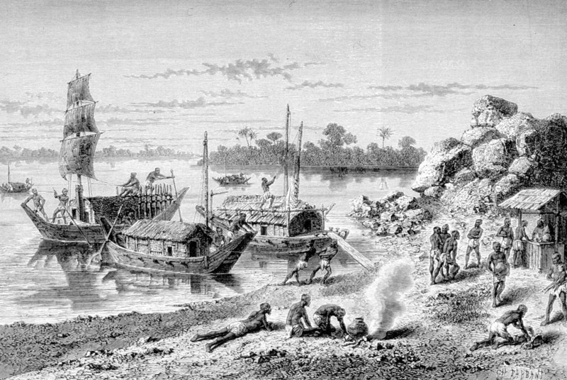 Boats and boatsmen on the Ganges
