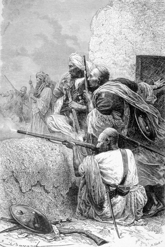 Mountain people at the north western border, fighting the English