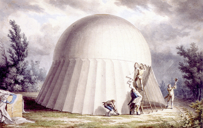 Nicolas Jacques Conté, Creation of the military aerostat, illustrations