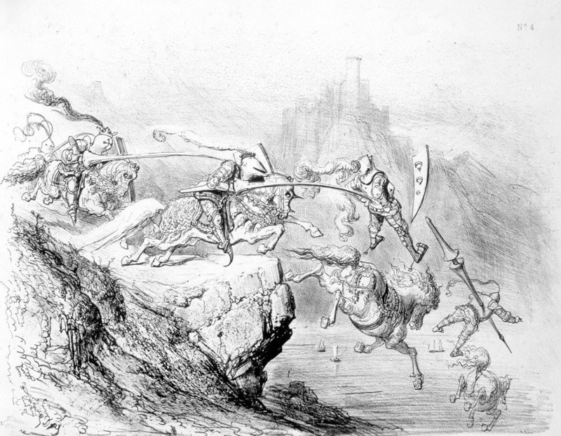 Armée, chevalerie, illustration de Gustave Doré