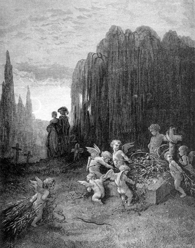 The Young Widow, La Fontaine's Fable, illustration by Gustave Doré