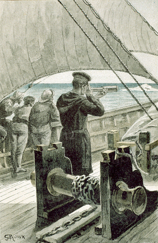 Jules Verne: 'The Sphinx of the Ice Fields', illustration