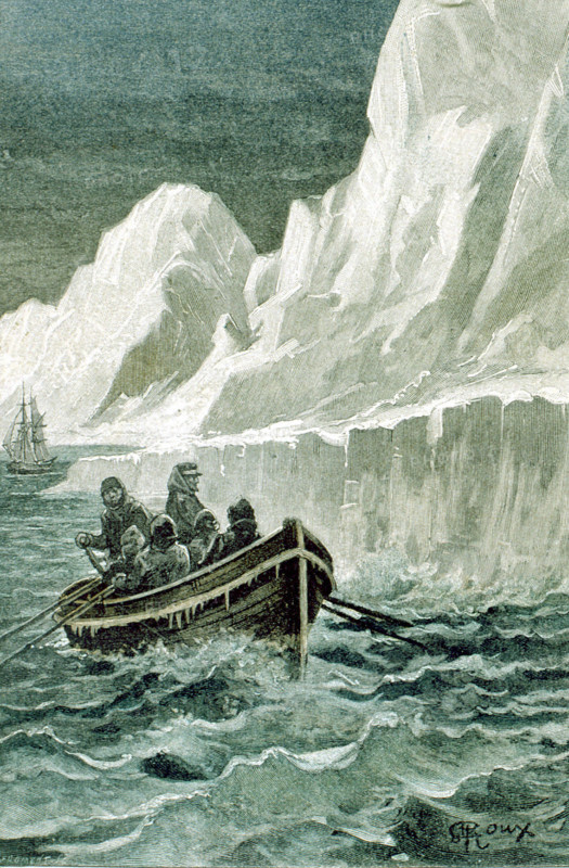 Jules Verne: 'The Sphinx of the Ice Fields', illustration