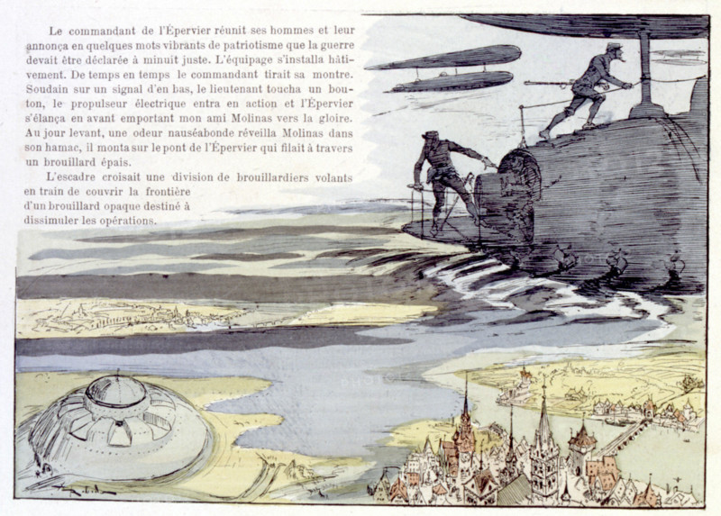 La guerre au XXème siècle, illustration de Robida