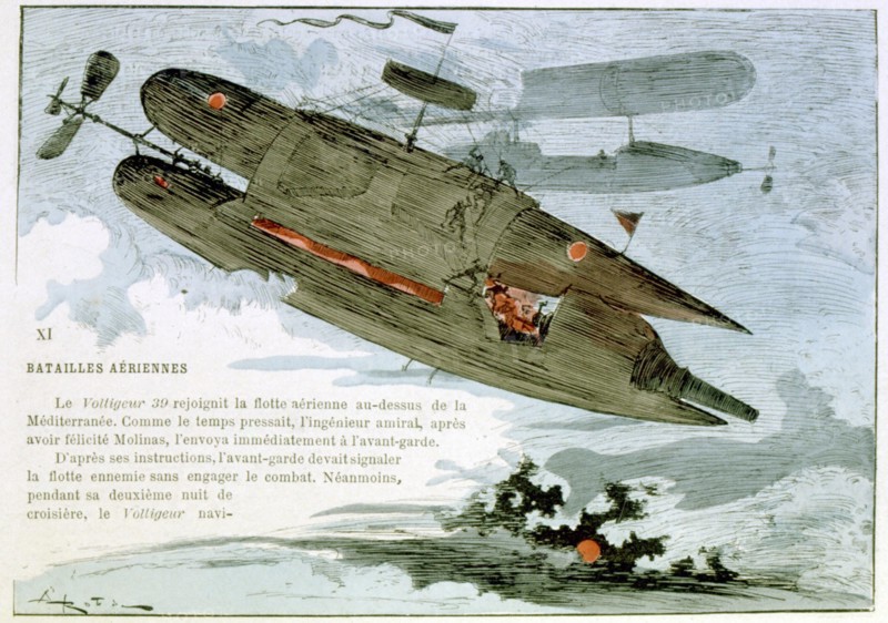 War in the 20th century, illustration by Robida