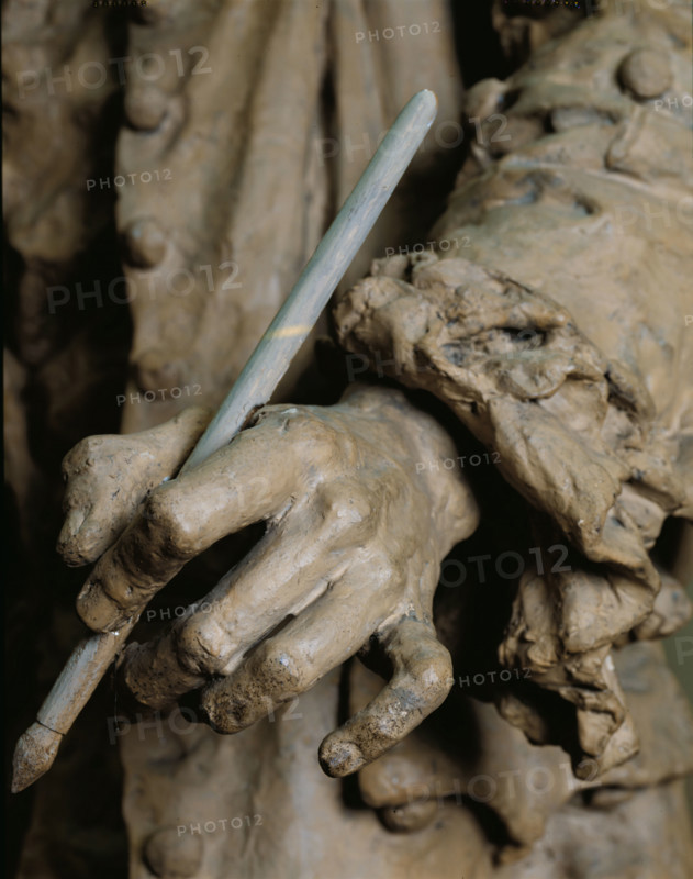 Detail of the mock-up by  Watteau