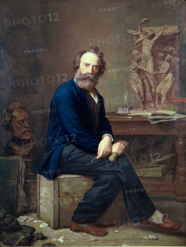Jean-Baptiste Carpeaux in the studio on Boulevard Saint-Jacques in Paris