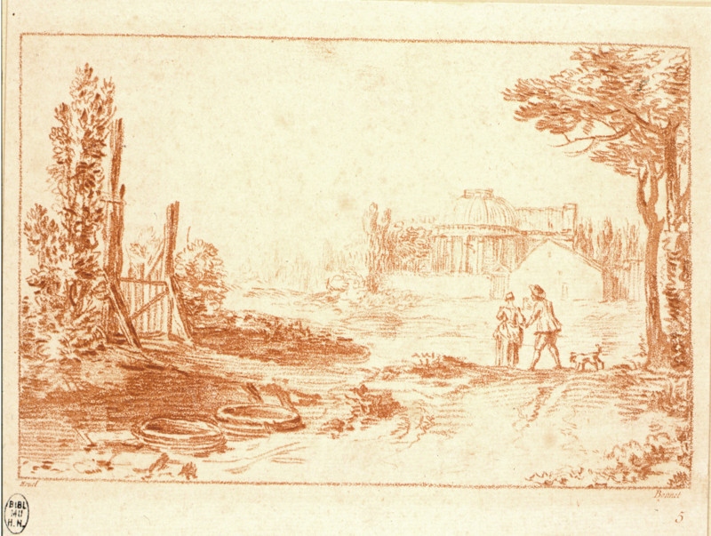 Le jardin des plantes, dessin de Novel