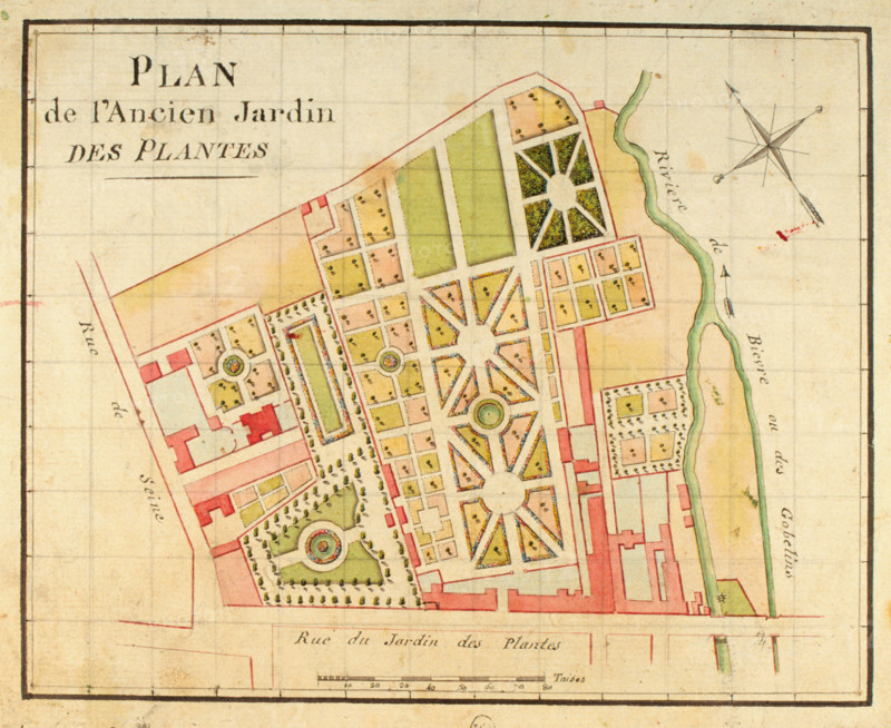 Plan du jardin des plantes par J. Barbeau