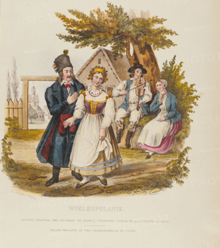 Polish peasants in festival costumes