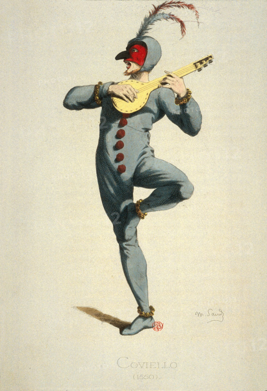 Masks and jesters: Coviello by Maurice Sand
