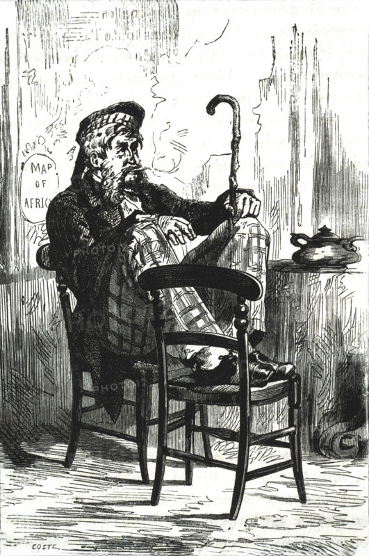 Five Weeks in a Balloon, illustration by Riou