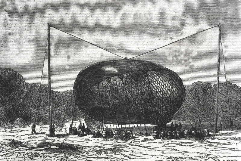 Five Weeks in a Balloon, illustration by Riou