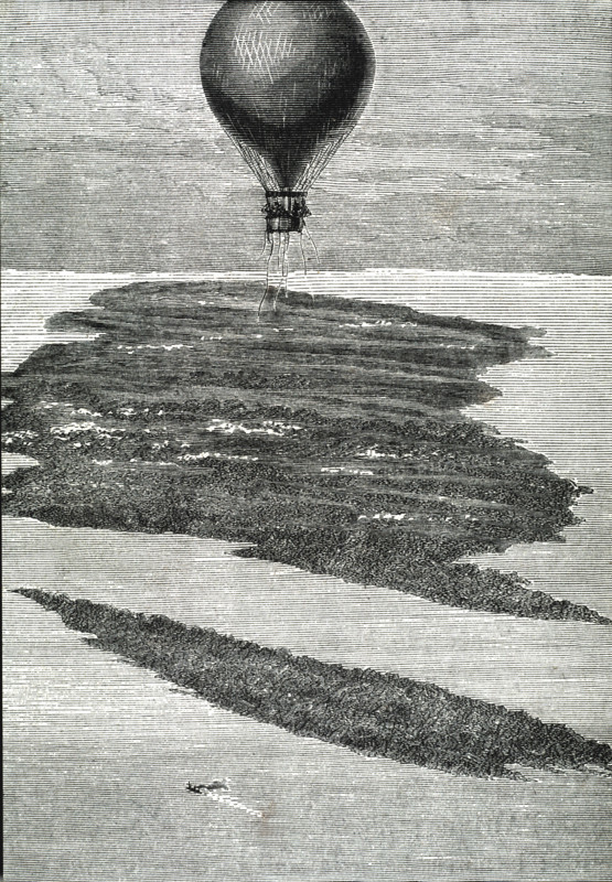 Five Weeks in a Balloon, illustration by Riou