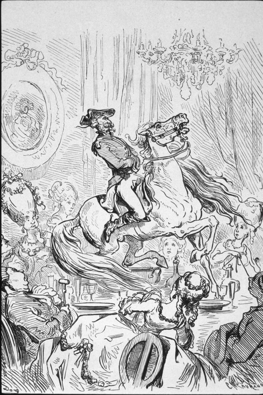 Illustration of Münchausen by Gottfried Burger