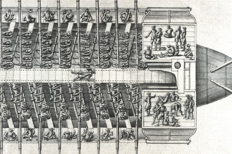 Description géométrique de toutes les pièces qui entrent dans la construction d'une galère, gravure de Debenat