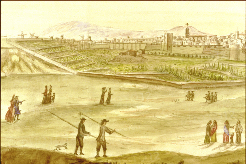 Description géométrique de toutes les pièces qui entrent dans la construction d'une galère, gravure de Debenat