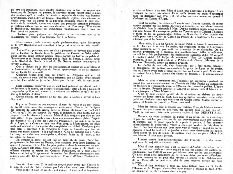 Tract of the Committee for the Defense of Republican Freedoms