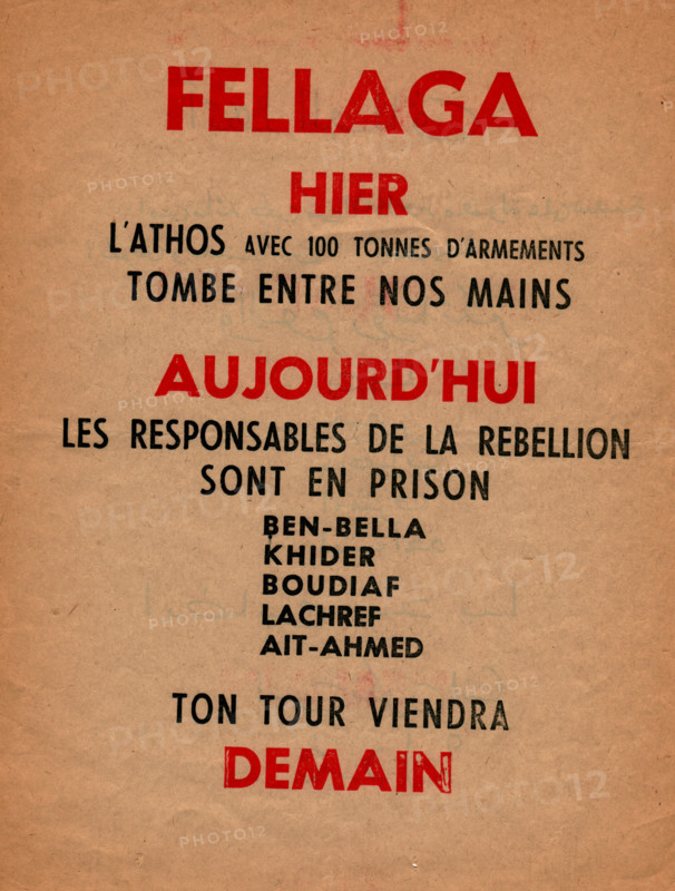 Propaganda tract following the stopping and inspection of the "Athos"