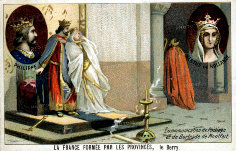 Colored lithograph: France formed by the provinces:  Berry