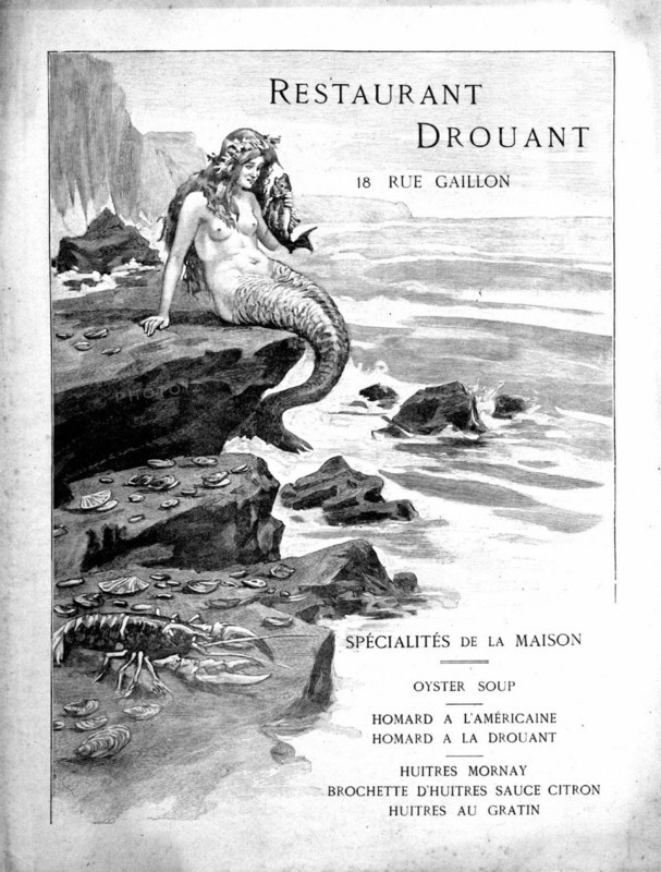 Menu for Drouant restaurant