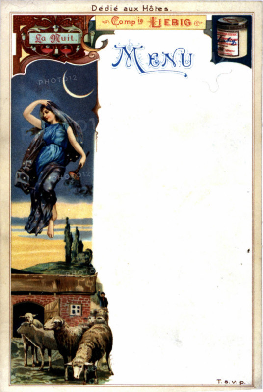 Menus publicitaires Liebig