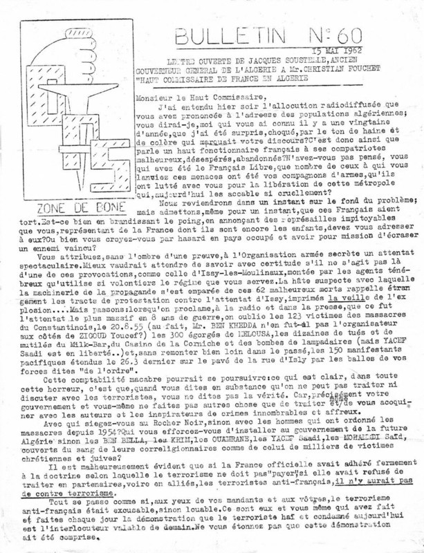 Bulletin no. 60 of the O.A.S.