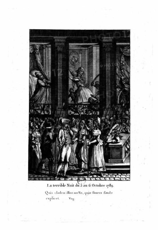 The terrible night of October 5 to 6, 1789