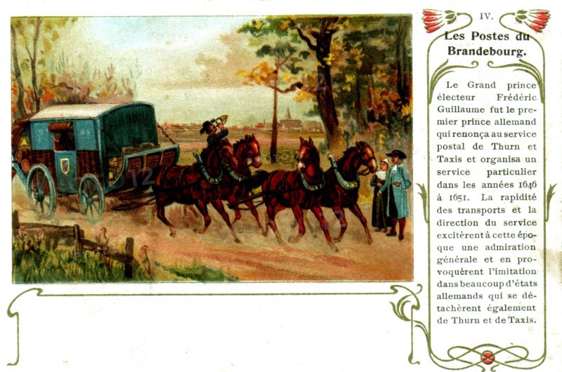 Les postes du Brandebourg au XVIIème siècle