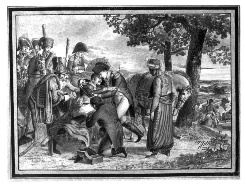 La mort de Lannes blessé à la bataille d'Essling
