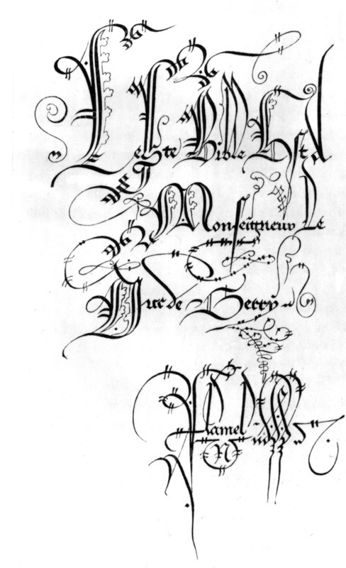Facsimile of Jehan Flamel's writing