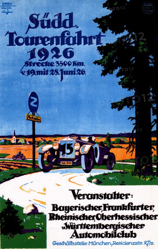 Advertising poster for the Automobile Club