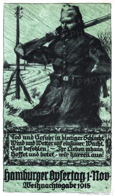 World War I. Propaganda poster.