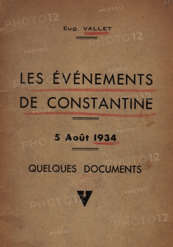 Leaflet by Eugène Vallet : "The events of Constantine"