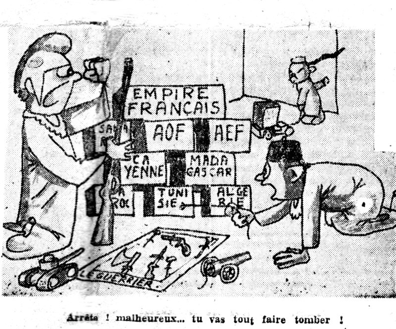 Caricature concerning Tunisia published in the newspaper "L'Algérie libre"