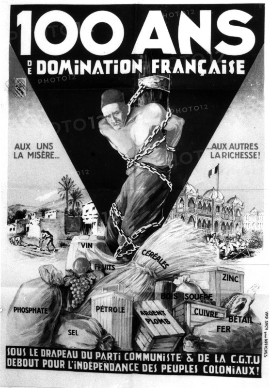 Poster: "100 years of French colonisation"