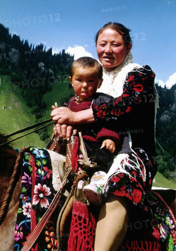 Mother and child, Xinjiang