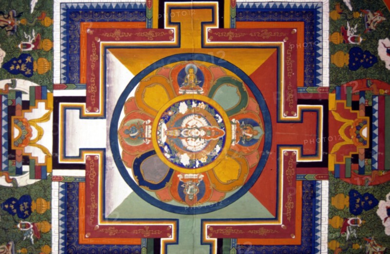 Fresque au pied du Palais de Potala