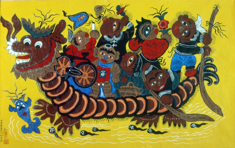 Chinese peasant's painting