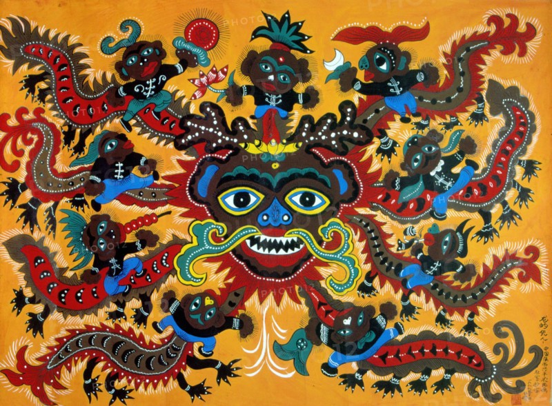 Chinese peasant's painting