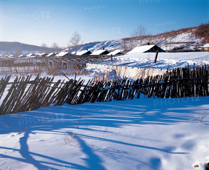 Paysage enneigé dans le nord-est de la Chine