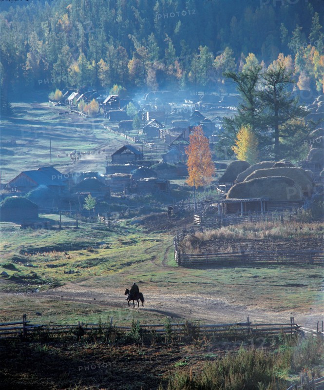 Village de Baohaba, province de Xingjiang, Chine