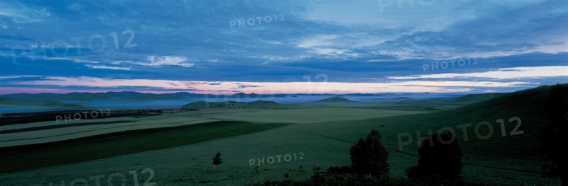 Paysage de prairie dans la Province du Hebei, Chine